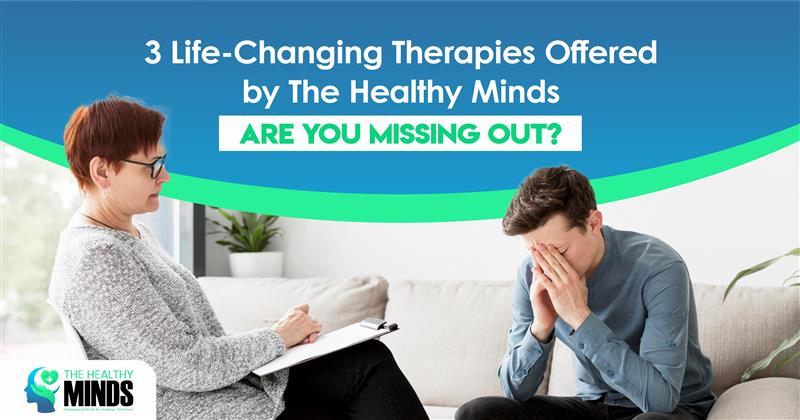 Waterbury Psychiatrist: 3 Life-Changing Therapies Offered – Are You Missing Out? 1 Waterbury psychiatrist providing therapy session to a patient, promoting three life-changing treatments offered by The Healthy Minds clinic.